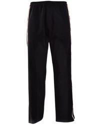DSquared² - Broeken ,Zwart ,Katoen Rechtvallende Broek Van Katoen-Polyester Blend - Lyst