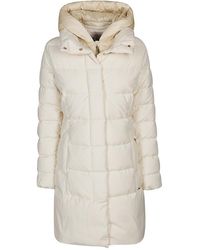 Woolrich Prescott luxe 2-in-1 down jacket with removable hood - Blanc