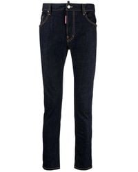 DSquared² - Blaue jeans mit knopfverschluss - Lyst