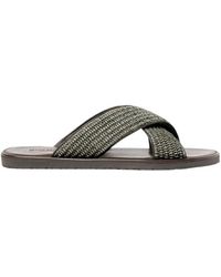 SCAROSSO - Ettore Raffia Sandalen - Lyst
