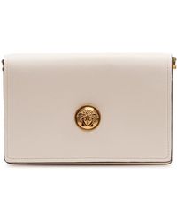 Versace - Tassen ,Wit ,Leer Mini Tas Lamsleer - Lyst