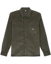 Dickies - Ribfluwelen Olijfgroen Overhemd Lange Mouw - Lyst