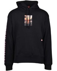 DIESEL - Kapuzen-Baumwollpullover - Lyst
