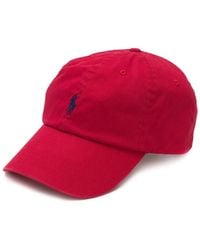 Ralph Lauren - Stilvolle rote visor cap für männer - Lyst
