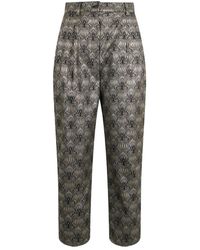 Alberta Ferretti - Cropped Trousers - Lyst
