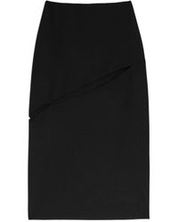 Jil Sander - Rechtvallende Midi Rok - Lyst