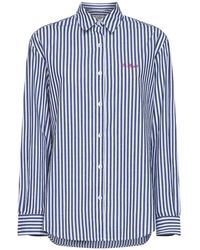 MC2 Saint Barth - Overhemden ,Blauw ,Katoen Brigitte Seersucker Shirt - Lyst