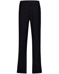 Boglioli - Marine Linnen Flare Broek - Lyst