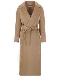 Max Mara - Bruine Wollen Omslagjas - Lyst