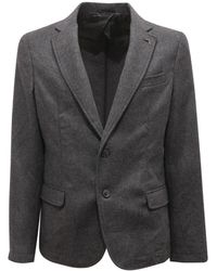 Trussardi - Jassen ,Grijs ,Wol Giacca Jeans Wool Blend Jacket - Lyst