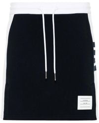 Thom Browne - Rokken ,Blauw ,Klassieke Mini Rok Met Engineered 4 Bar - Lyst