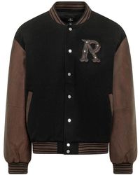 Represent - Jassen ,Zwart ,Wol Varsity Bomber - Lyst