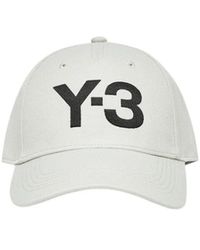 Y-3 - Baseballkappe in einfarbigem stoff mit gesticktem logo - Lyst