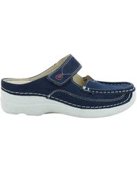 Wolky - Schoenen ,Blauw ,Wol Blauwe Slipper Roll Schoenen - Lyst