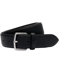Lacoste - Accessoires ,Zwart ,Leer Core Collection Riem Zwart - Lyst