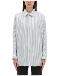 Maison Margiela - Gestreept Katoen Poplin Overhemd - Lyst