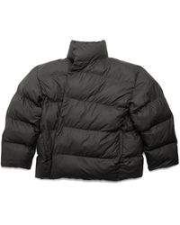 Balenciaga - Gefütterte Jacke Mit Logo-Print - Lyst