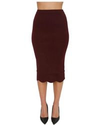 Twinset - Rokken ,Rood ,Wol Gebreide Rok Met Geschulpte Rand - Lyst