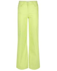 FABIENNE CHAPOT - Broeken ,Groen ,Katoen Thea Wide Leg Broek - Lyst