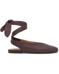Castañer - Flache Ballerina Mit Bändern - Lyst