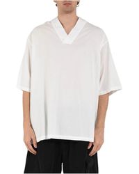 Andrea Ya'aqov - Cupro V-Ausschnitt Oversized T-Shirt - Lyst