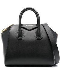 Givenchy - Schwarze taschen für frauen,schwarze leder-schultertasche mit goldenen details - Lyst