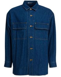 AURALEE - Blaues Selvedge Denim Hemd - Lyst
