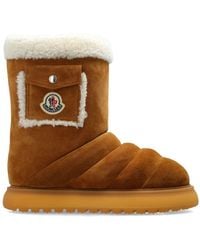 Moncler - Stiefel Gaia Pocket Aus Kamelfarbenem Wildleder - Lyst