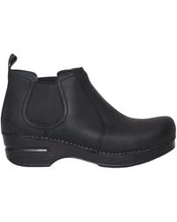 Dansko - Schwarze leder stiefeletten für frauen - Lyst