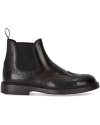 Doucal's - Triumph Dunkle Chelsea Brogue Knöchelstiefel - Lyst