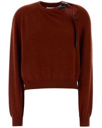 Ferragamo - Trui Met Ronde Hals En Uitgesneden Detail - Lyst