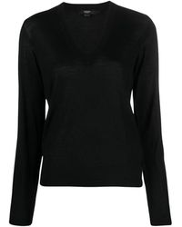 Seventy - Truien & Vesten ,Zwart ,Wol Lichte V-Hals Trui Van Wol - Lyst