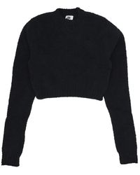 Nike - Fitness ,Zwart ,Polyester Phoenix Boucle Lange Mouw Top Zwart - Lyst