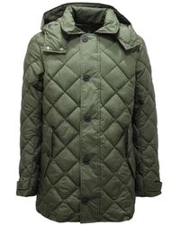 Save The Duck - Jassen ,Groen ,Polyester Groene Gewatteerde Jas Maverick Stijl - Lyst