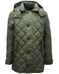 Save The Duck - Jassen ,Groen ,Polyester Groene Gewatteerde Jas Maverick Stijl - Lyst
