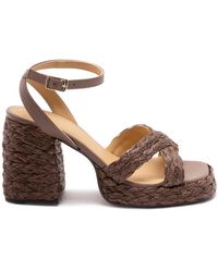 Castañer - Schoenen ,Grijs ,Leer High Heel Sandalen - Lyst