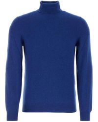 Fedeli - Maglione in cashmere blu - elegante e confortevole - Lyst