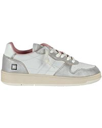Date - Court Sneakers Weißes Leder - Lyst