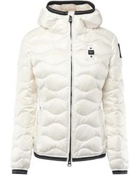 Blauer - Gesteppte Daunenjacke Mit Gestreiftem Gummizug - Lyst