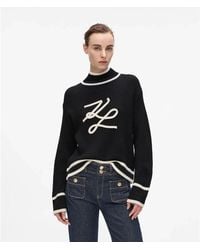 Karl Lagerfeld - Turtleneck Autograph Sweater - Lyst