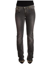 CoSTUME NATIONAL - Gray washed low waist straight denim jeans - Lyst