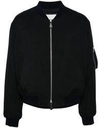Jil Sander - Hoodies & Sweatvesten ,Blauw ,Gewatteerd Bomberjack - Lyst