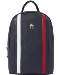 Tommy Hilfiger - Blaue emblem-rucksack für frauen - Lyst