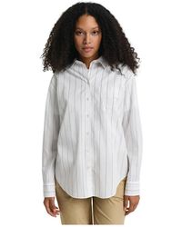 GANT - Overhemden ,Veelkleurig ,Katoen Relaxed Fit Overhemd Met Contraststrepen - Lyst