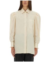 Max Mara - Overhemden ,Wit ,Katoen Faraday Long Cotton Shirt - Lyst