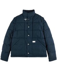 Fay - Jassen ,Blauw ,Leer Down Flex Gear Jacket - Lyst