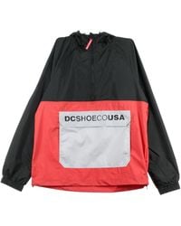 DC Shoes - Packbare Windbreaker Jacke Schwarz/Rot - Lyst