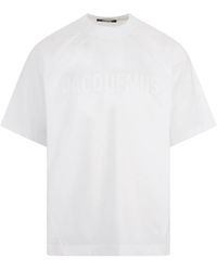 Jacquemus - Tops ,Wit ,Katoen Typo T-Shirt - Lyst