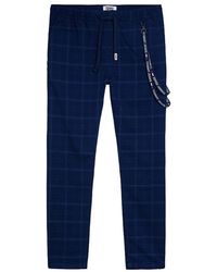 Tommy Hilfiger Broek Scanton Checked Slim - Blauw