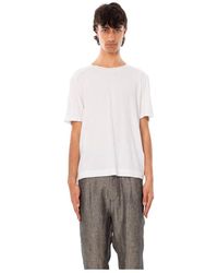 Transit - Tops ,Wit ,Katoen Stretch Crepe Jersey Regular Tee - Lyst